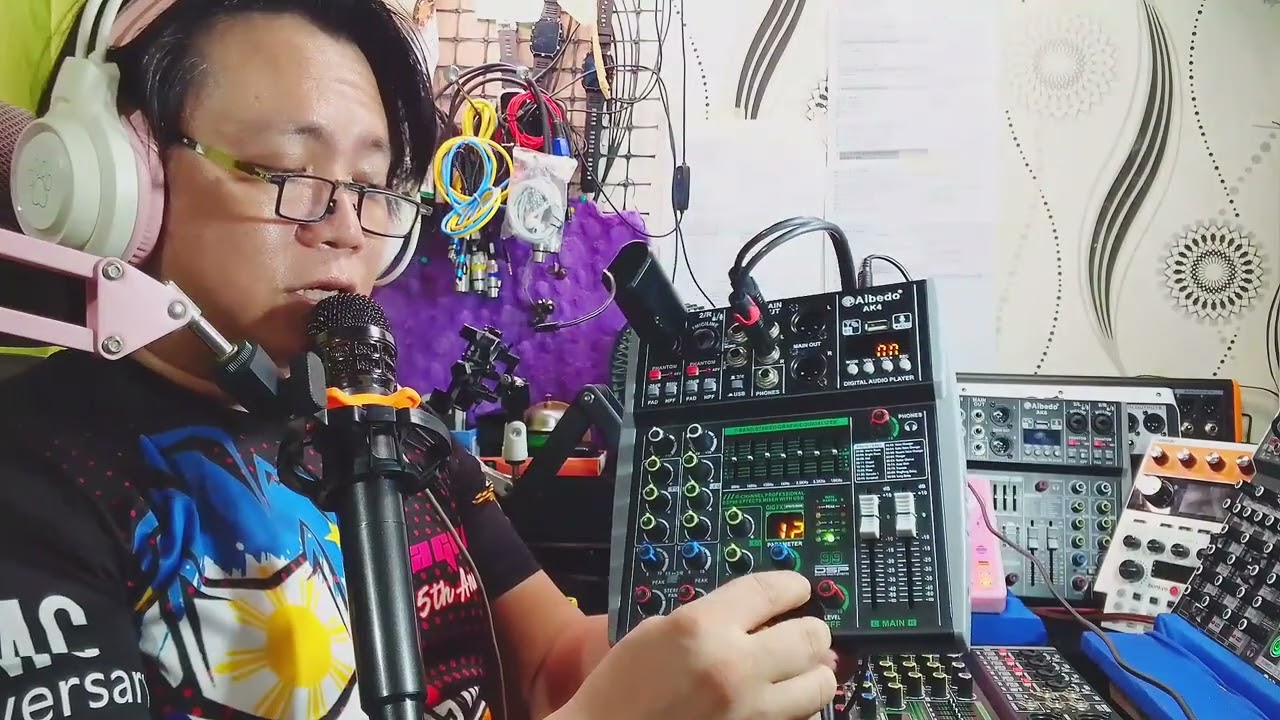 AIBEDO AK series audio mixers DSP EFFECTS microphone test