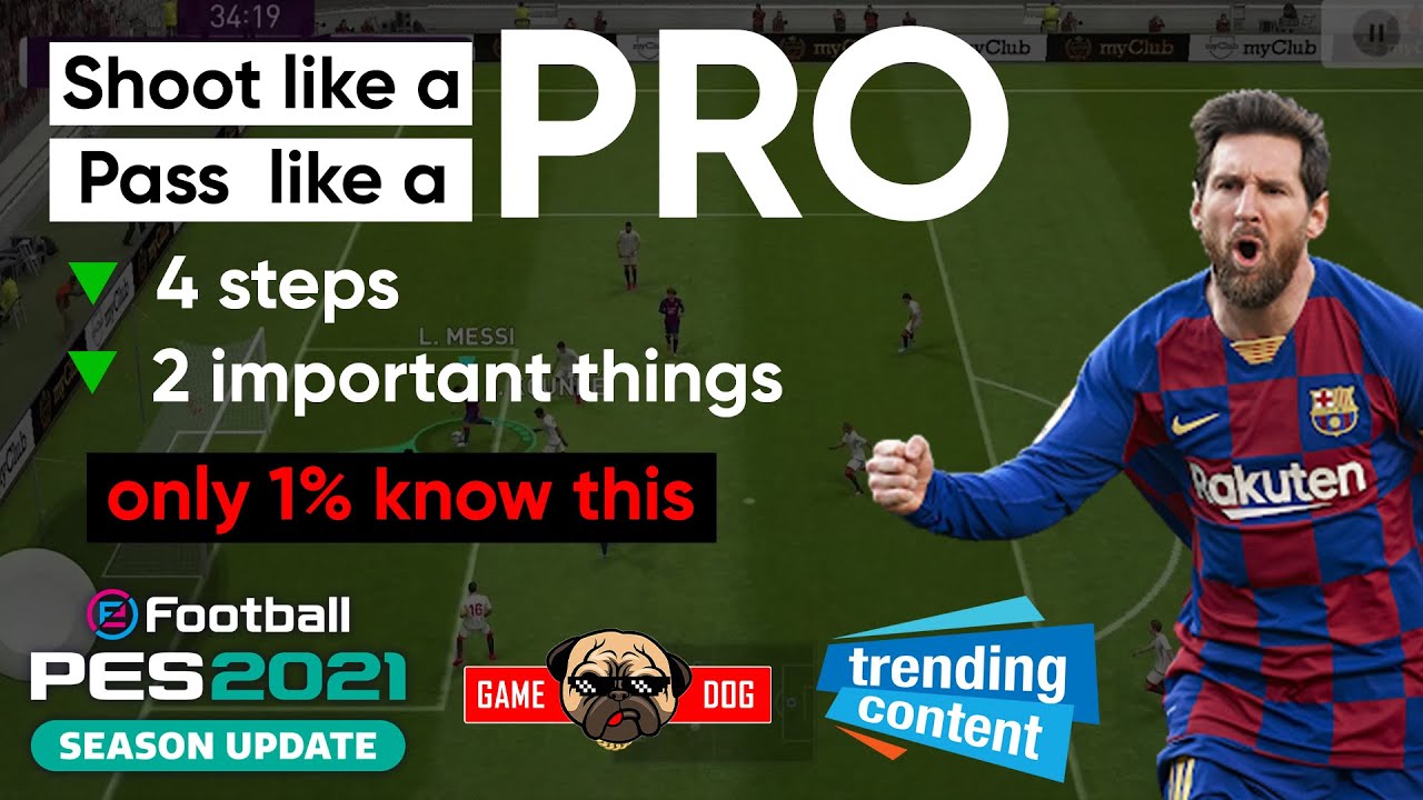 The most effective shooting technique in PES 21 | Game Dog | How to shoot / Pass | 1600+ rating