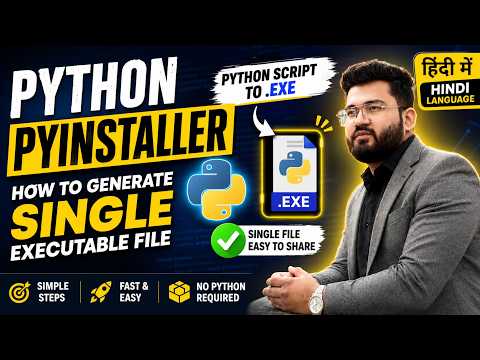 [Hindi] How to generate a single .exe file from Python Application - pyinstaller