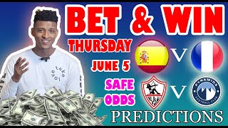 Football Prediction Today 05-06-2025 |  Betting tips Today  | Safe Investments