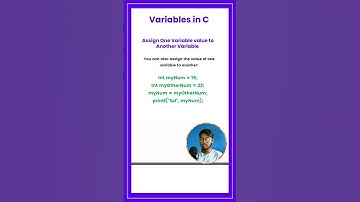 How to Assign One Variable Value to Another Variable in C Programming | #clanguage #short #shorts