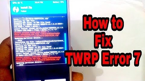 How To Fix TWRP Error 7 | Updater Process Ended with Error 7 In TWRP