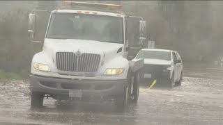 San Diego hit with 12th atmospheric river | Flooding in San Carlos, Nestor and traffic accidents