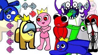 Mini Crewmate Kills Rainbow Friends &amp; Poppy Playtime Characters SUPER PUPER MEGA GOLD COLLECTION