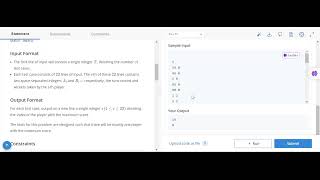 Man of the Match Code Chef Solution Starter 122