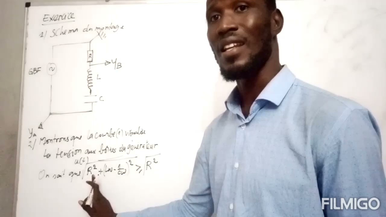 Etude d'un circuit RLC: Oscillation électrique forcée (exercice)