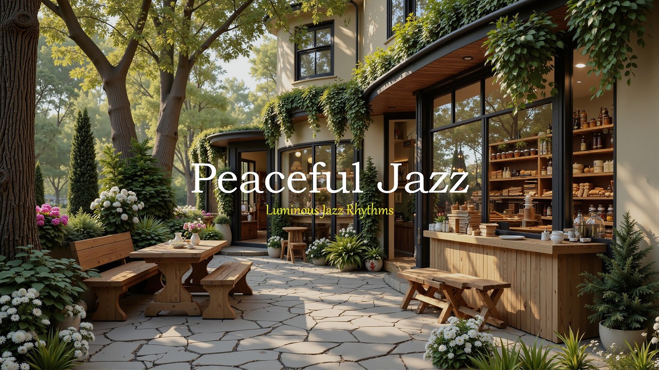 Peaceful Outdoor Coffee Jazz ☕ Soft Jazz and nature Ambience for Work, Study and Stress Relief