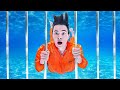 LOCKED IN UNDERWATER PRISON FOR 24 HOURS!!