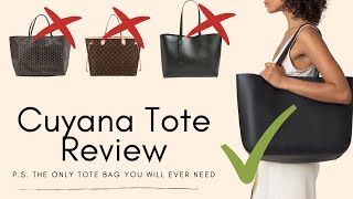 BEST WORK BAG! Cuyana Tote Review (Better Than the Louis Vuitton Neverfull?!) | Luxury Bag Review Resimi