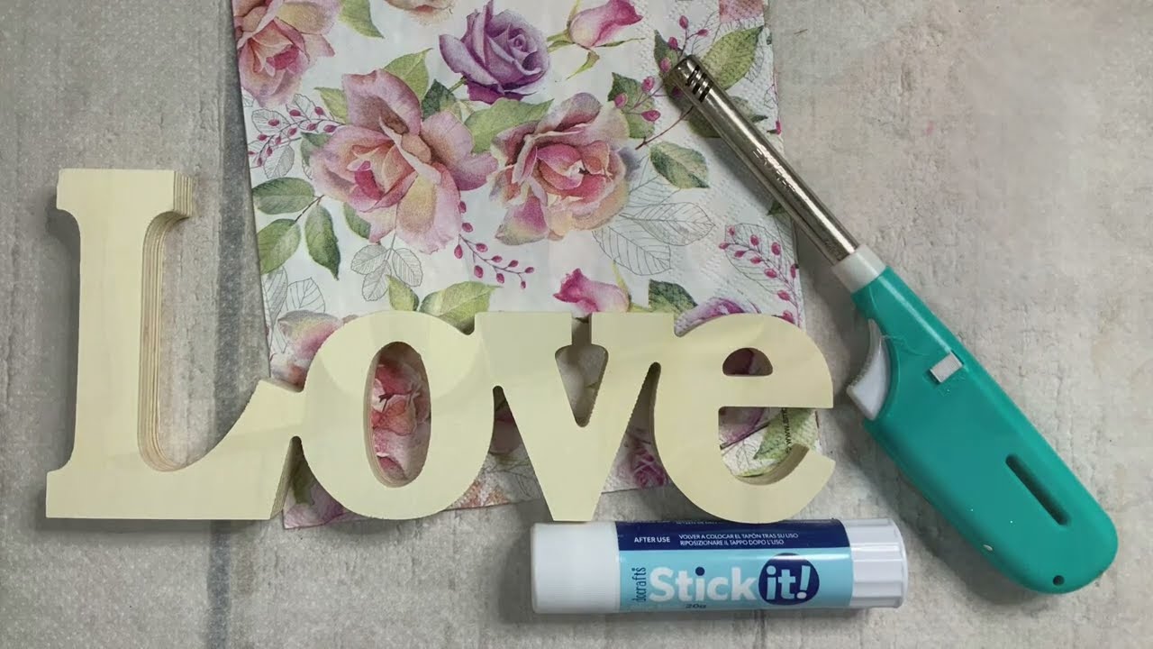 Técnicas nuevas para hacer decoupage- decoupage con 🔥 y con pegamento en barra- colab Conideade