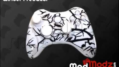 Winter Predator Custom XBox 360 Shell - Game Controller Mod - Xbox Custom Controller