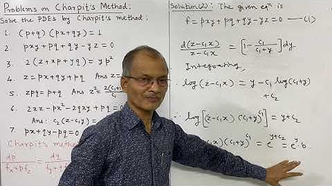 Nonlinear PDE of order one: Problems on Charpit’s Method. Lect. # 12.