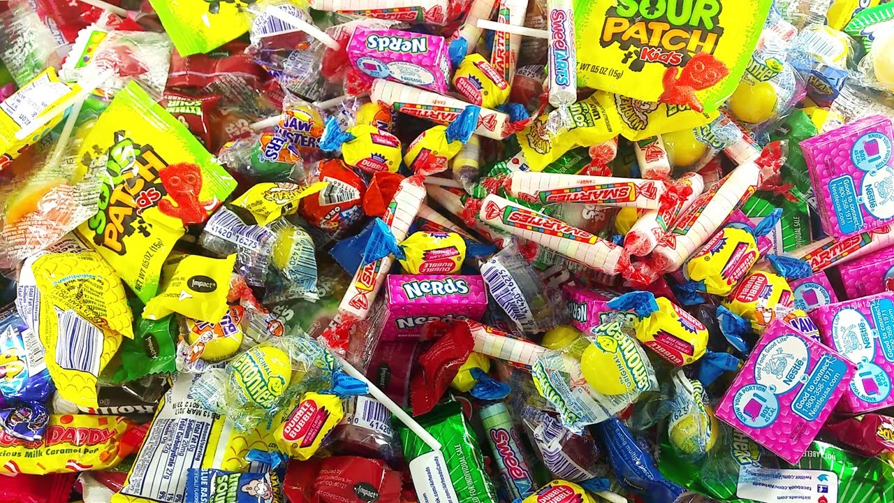 180 New Candies A whole lot of Candy & Surprise Eggs YouTube