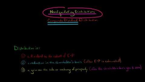 Section 301 Nonliquidating Distribution (U.S. Corporate Tax)