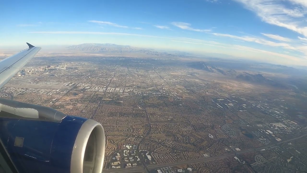 4K - Delta A319 Windy Bumpy Landing in Las Vegas - w/ Air Traffic Control Audio
