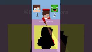 JJ Choose Which one is Correct 🤔1️⃣2️⃣  - MAIZEN Minecraft Animation #shorts