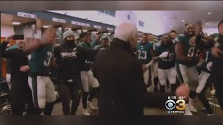 Owner Jeffrey Lurie Does Victory Dance With Eagles Players