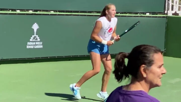 Mirra Andreeva vs Caroline Garcia: Stunning Female Tennis Players in Practice #WTA #IndianWells 103