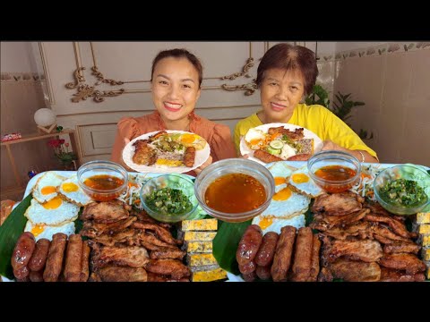 Video Cùng mẹ xơi mâm cơm Tấm Sườn full topping siêu ngon... - youtube