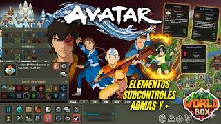 Elementos: Fuego, agua, tierra y aire || Avatar The Last Airbender En WorldBox.
