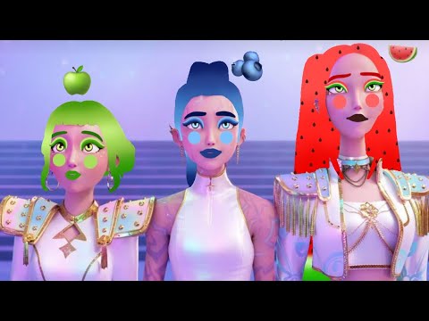Apple 🍏 Blueberry 🫐 And Watermelon 🍉 Hair On Huntrix #kpopdemonhunter #huntrix #viralvideo #trending