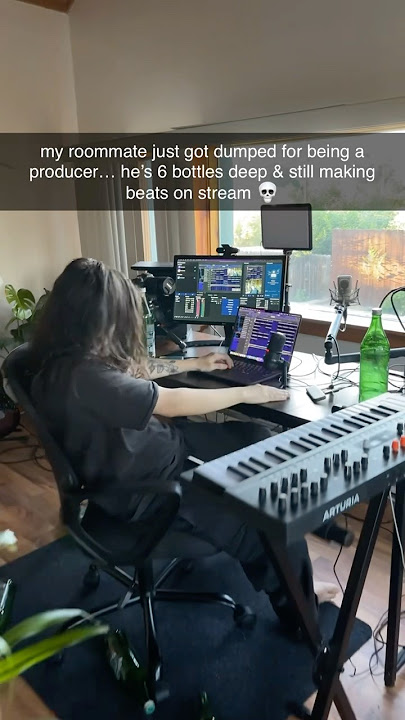 my roommate just got dumped for making beats 😭 #flstudio #producer #beats