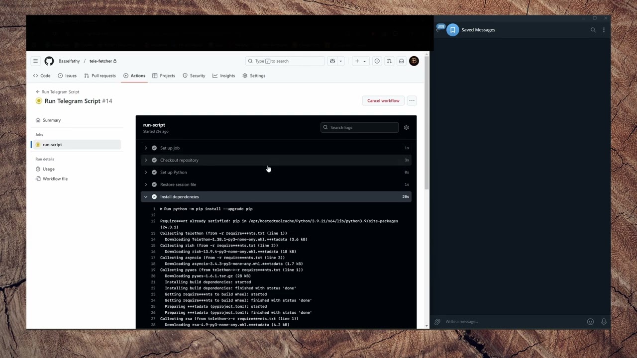 Tele-Fetcher | Telegram scraping bot | Python script | Telethon | Automation.
