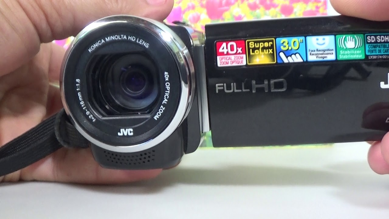Filmadora JVC GZ-E200 FULL Hd zoom ótico 40x - YouTube