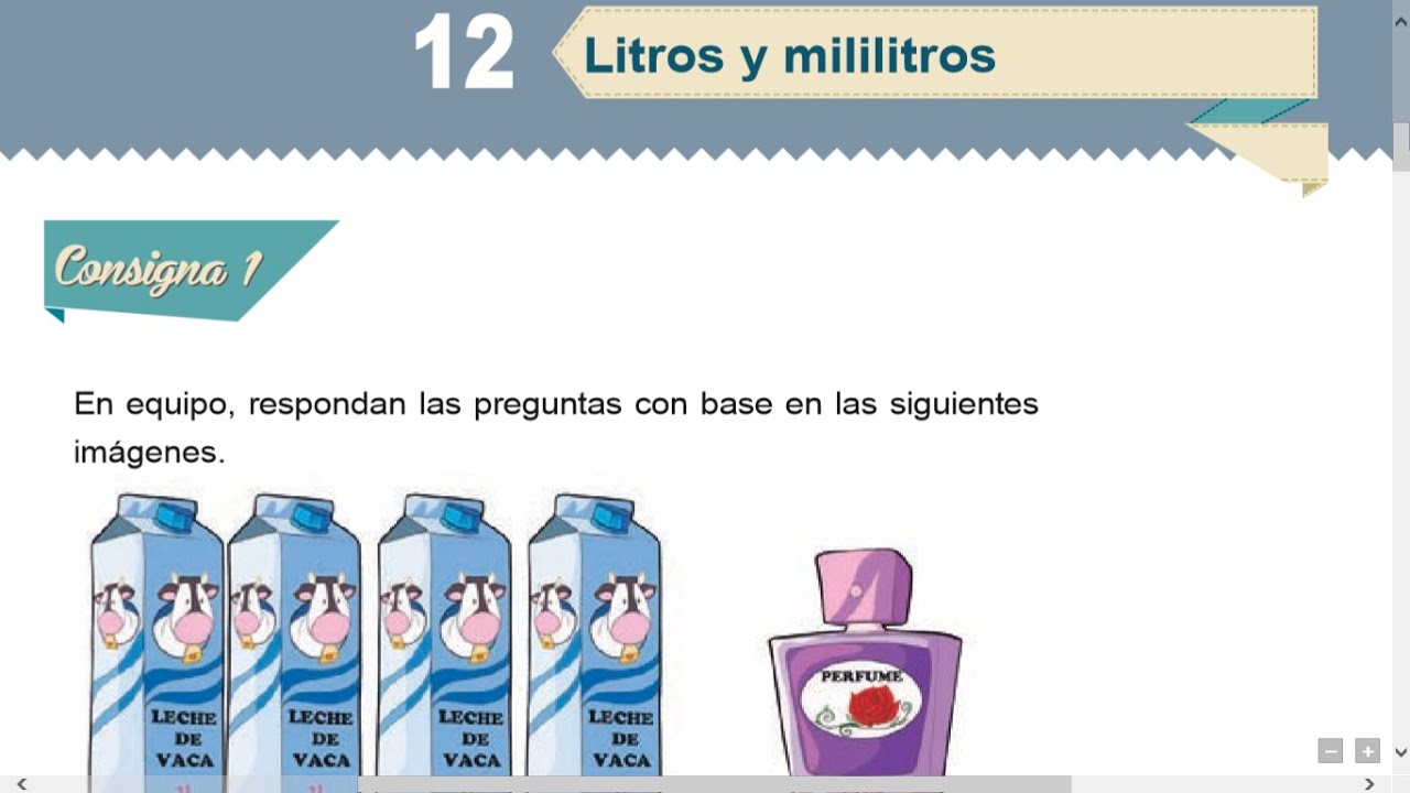 Desafíos matemáticos Páginas 29 y 30 Desafío 12 Consigna 1 "Litros y