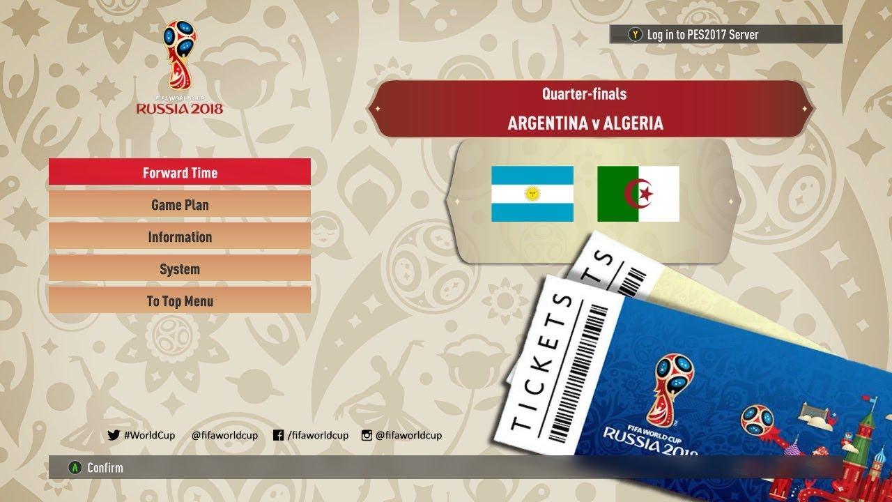 QUARTER FINALS - ARGENTINA VS ALGERIA [RUSSIA WORLD CUP 2018] [PES 2017 #5]