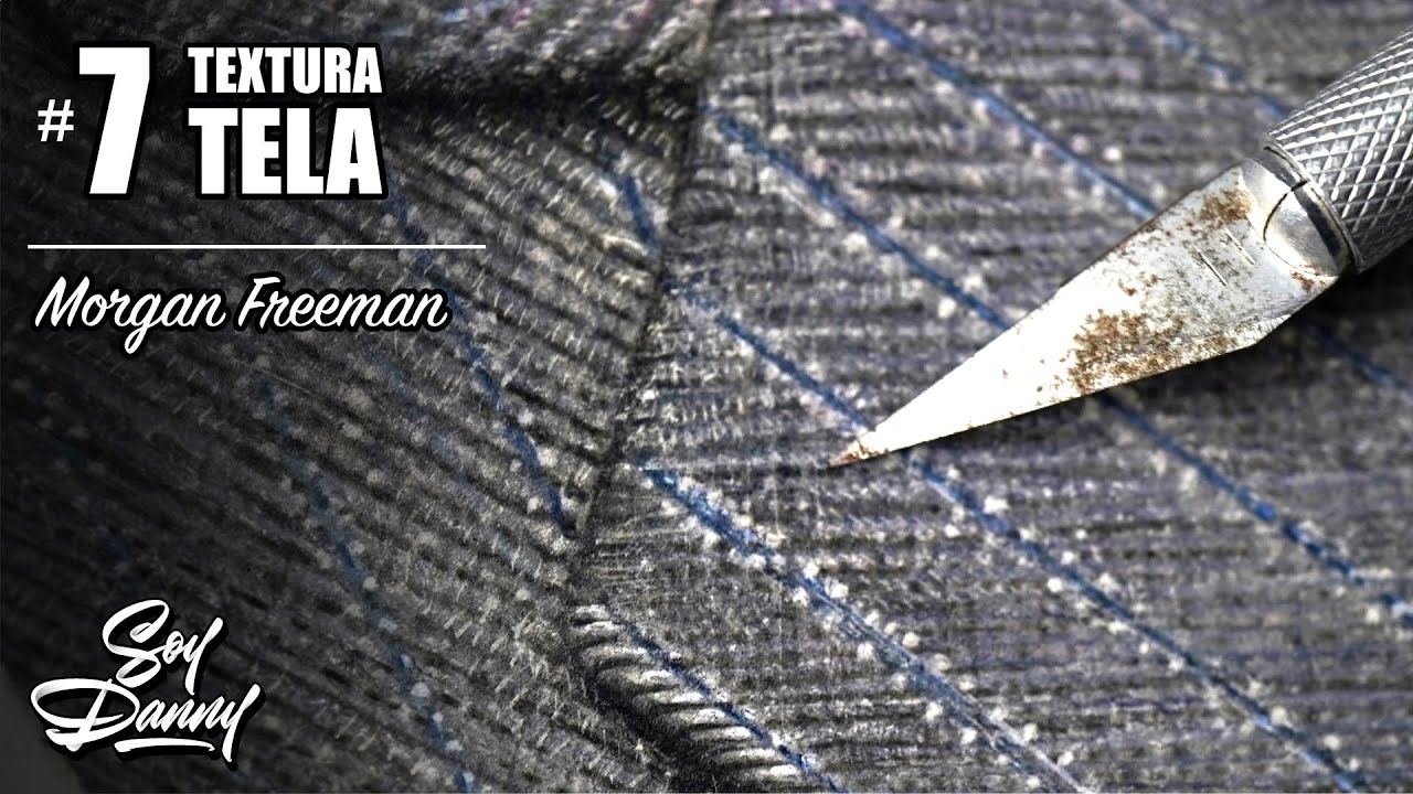✅ Cómo dibujar ROPA y su textura HIPERREALISTA con Colores | Morgan Freeman |Soy Danny