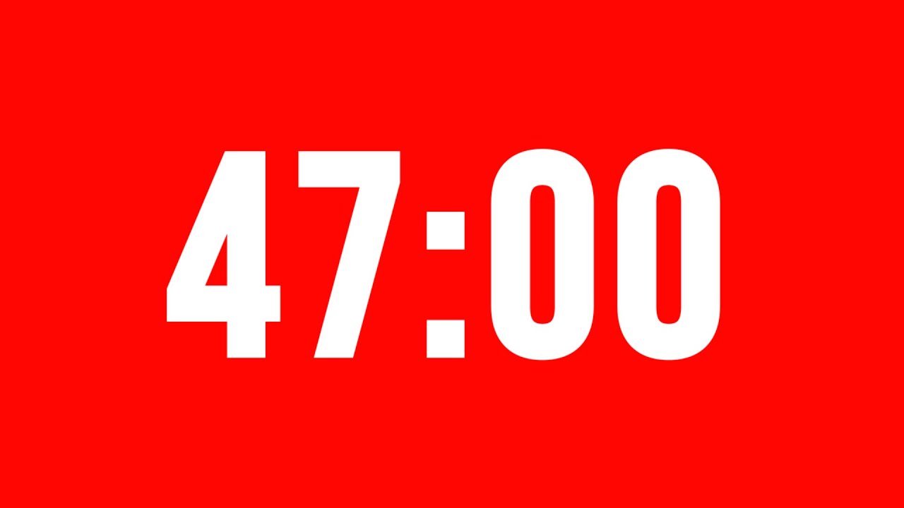 47 Minute Timer With Alarm Without Music