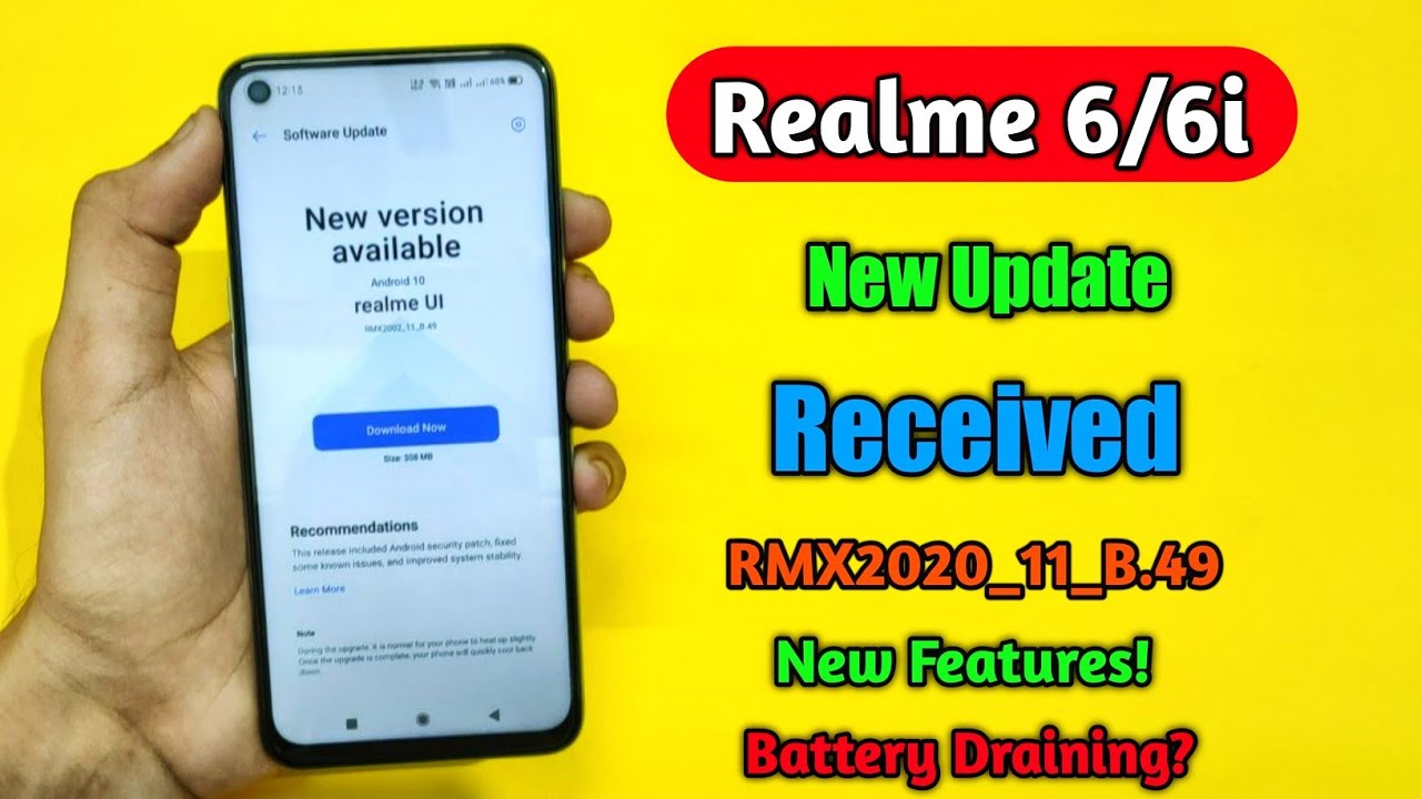 Realme 6 & 6i New Update Received |RMX2020_11_B.49 | Optimized System  | New Features? | Bug's Fixed