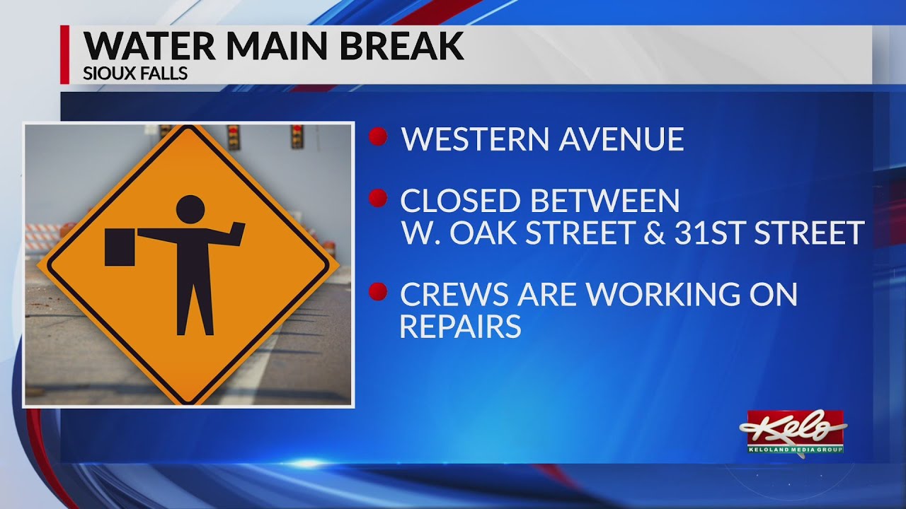 Water main breaks closes part of Western Avenue - YouTube