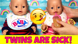 🤒Baby Born Twins Are Sick! 😱Oh No! Emma & Ethan Get Ready To Go See Doctor Skye! 🚑