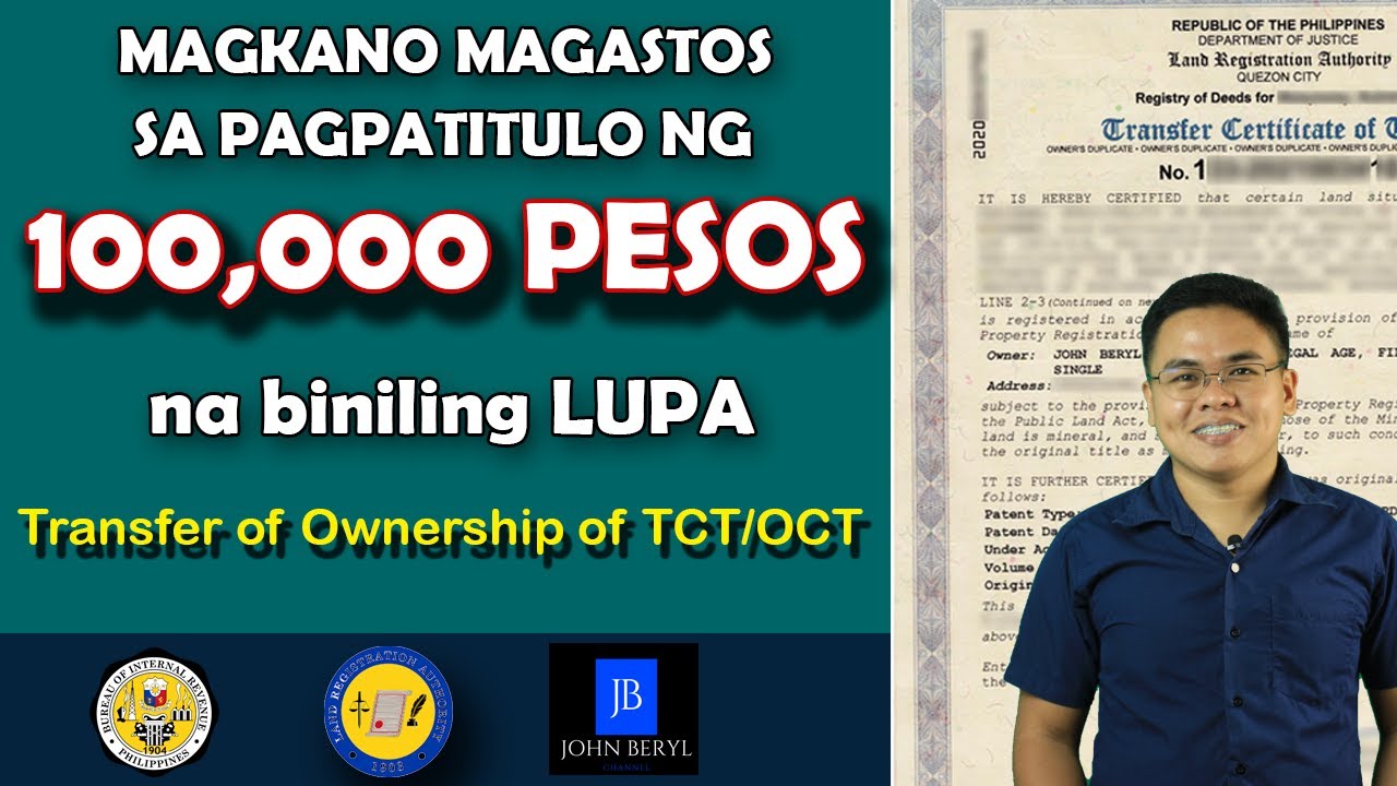 UPDATED! 100K na LUPA, magkano ang magagastos ng paglilipat ng titulo ng property sa Philippines