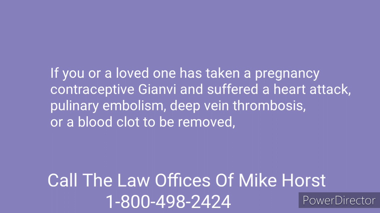 The Law Offices Of Mike Horst: Gianvi warning