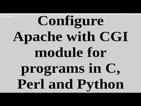 configure apache cgi for Perl Python and C