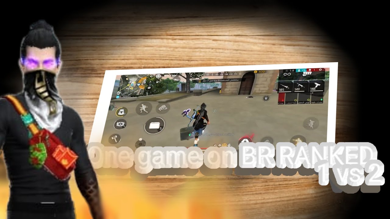 Free Fire - One game on BR RANKED 1 vs 2 