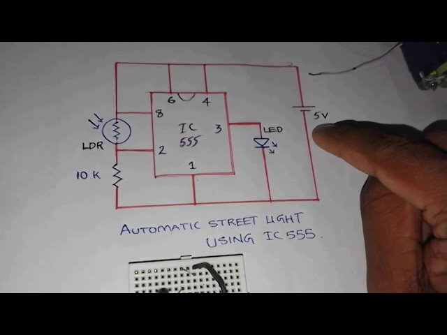 Automatic Street Light Using 555