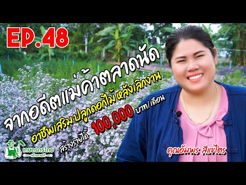 เกษตรกรไทย สร้างรายได้ l Ep48 ตอน อาชีพเสริม ปลูกดอกไม้ หลังเลิกงาน สร้างรายได้ 100,000 ต่อเดือน