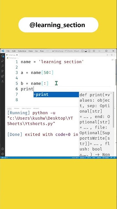 Out of range Slicing in python string - Python | Learning Section - YouTube