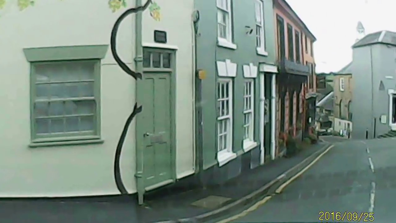 Driving in Bishops Castle.