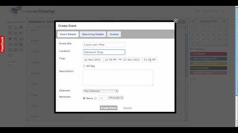 Quickly Create Online Calendar Events in Seconds: http://CalendarCruncher.com