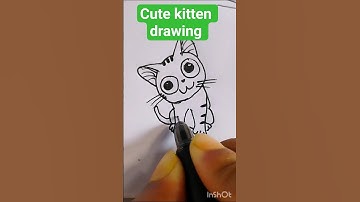 #Cute Cat Drawing #Step-by-Step Sketch for Beginners #How to Draw a Cute Kitten #Shorts @PMLart