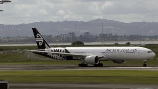 Air New Zealand 777-319Er Takeoff From Auckland Airport