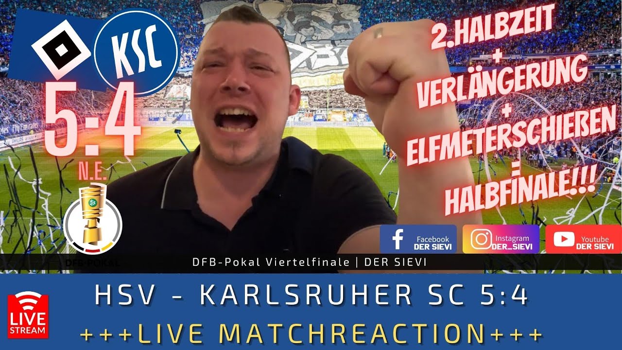 ????LIVE: HSV - KSC | DFB Pokal Viertelfinale | Matchreaction | 2. Halbzeit