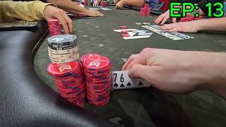 QUADS!!! $0-10K Low Stakes Poker Bankroll Challenge EP: 13