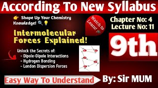 Intermolecular Forces Explained | Types, Strength &amp; Importance in Chemistry@ChemistryClass-9-10 