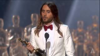 Vignette de la vidéo "Jared Leto winning Best Supporting Actor | 86th Oscars (2014)"